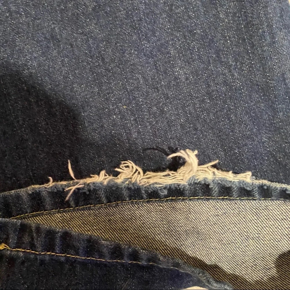 Authentic 90s Tommy Hilfiger Flared & Mid-Rise Dark Blue Denim Jeans - Picture 8 of 8